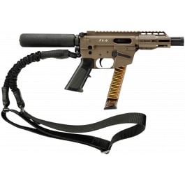 Freedom Ordnance FX9P FX9P4T-FDE Pistol 9mm Luger 4" Barrel 31+1 Semi-Auto Flat Dark Earth, Synthetic Tube, Faux Suppressor