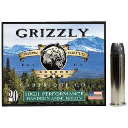 Grizzly Grizzly Ammo High Performance 357 Mag 180gr Wide Flat Nose Gas Check Brass Case 20 Rounds GC357M12