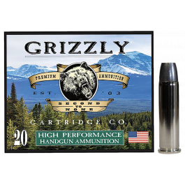 Grizzly Grizzly Ammo 357 Magnum 200gr Wide Long Nose Gas Check Hard Cast Brass Case 20rd GC357M14
