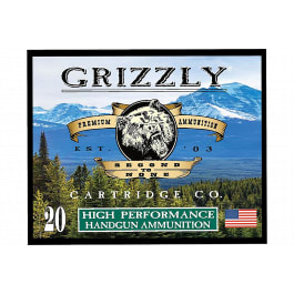 Grizzly Grizzly Ammo High Performance 10mm Auto 165gr Jacketed Hollow Point Brass Case 20 Rounds GC10M6