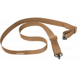 Bulldog Bulldog Deluxe Rifle Sling Tan Two-Point, 1" Padding, Quick-Detach Push Button Swivels