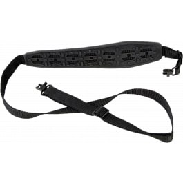Bulldog Bulldog Armor Molded Deluxe Rifle Sling Black with Deluxe Locking Swivels, Poly Oxford Nylon.