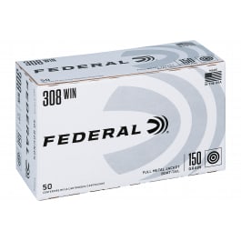 Federal FEDERAL 308 WIN 150GR FMJ-BT 50RD/BX 5BX/CS