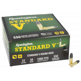 Remington Standard Velocity .22 LR 38gr LRN 550rd Ammunition - 550
550
550 rounds - R20988
