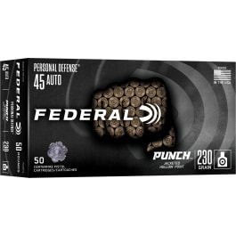 Federal Punch 45 Auto 230gr JHP Ammunition - 50 rounds - PD45P1G