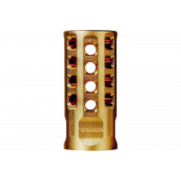 TAPCO Tapco TAP22032 Muzzle Brake Gold Anodized Aluminum 1/2"X28 Threads 2" OAL .920" Diameter 22LR.
