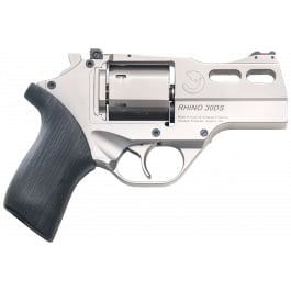 Chiappa Rhino 30DS 10mm Auto 3" Barrel 6-Round DA/SA Revolver Nickel Finish Fiber Optic Sights