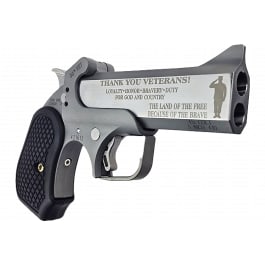 Bond Arms 30th VET Rough Series BA30THVET Pistol 45LC/410 4.25" 2rd Single Action Engraved, Extended Grip