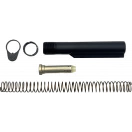 LBE Unlimited H1BUFKT Buffer Tube Kit AR-15 Black, 6-Position Tube, H1 Heavy Buffer, Carbine Recoil Spring.