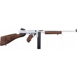 Auto-Ordnance Thompson M1 Carbine TM1C5 Rifle .45 ACP 16.5" 30RD Semi-Auto Arctic White Cerakote Engraved Walnut
