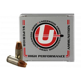 Underwood Ammo Underwood Ammo Xtreme Penetrator 9mm Luger +P+ 115gr Solid Copper Bullet 20 Rounds Nickel-Plated Case.
