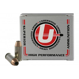 Underwood Ammo Underwood Ammo ASP .460 Rowland 230gr Jacketed Hollow Point Nickel-Plated Brass Case 20 Rounds