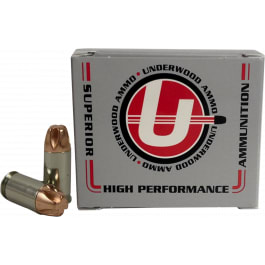 Underwood Ammo Xtreme Penetrator 380 ACP +P 90gr Solid Copper 20 Rounds Nickel-Plated Brass Case