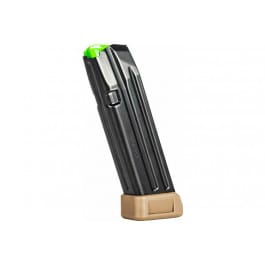 Mec-Gar Glock 17 Magazine MGG172005A 9mm 20-Round Extended Anti-Friction FDE Steel Compatible with Glock 17