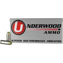 Underwood Ammo 10mm Auto 180gr Full Metal Jacket Flat Nose 50 Rounds Nickel-Plated Brass Case