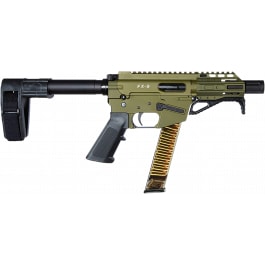 Freedom Ordnance FX9P FX9P4SBM-ODG Pistol 9mm Luger 4" 31+1 OD Green SB Mini Brace Faux Suppressor