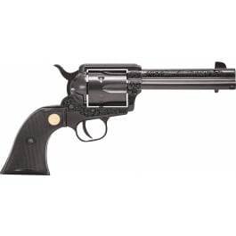Chiappa 1873 SAA 22LR 4.75" 6rd Single Action Engraved Black Revolver