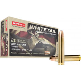 Norma Norma Whitetail 350 Legend 155gr Soft Point Brass Case 20rd