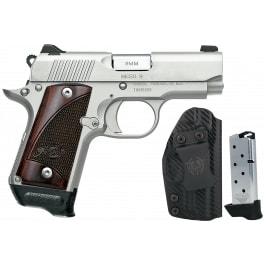 Kimber Micro 9 Stainless Rosewood RTC-K 3300255 Pistol 9mm 3.15" 7+1 SA Rosewood Grips Holster Bundle