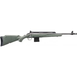 Ruger 46965 American II Scout 10+1 16.10" Cobalt Cerakote Threaded Barrel, Alloy Steel Receiver w/Scope Rail, Leaf Green Splatter Adj LOP Synthetic Stock
