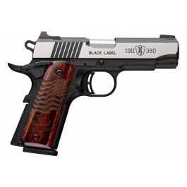 Browning 1911-380 Black Label Medallion Pro 250 Compact Pistol 380 ACP 3.63" Barrel 8+1 SA Rosewood Grips