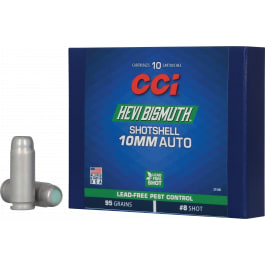 CCI CCI Pest Control Bismuth Shotshell 10mm Auto 95gr #8 Shot Bismuth 10rd Box Aluminum Case.