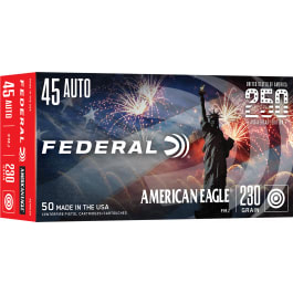 Federal American Eagle USA 250th Anniversary .45 Auto 50rd 230gr FMJ Brass Case