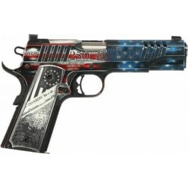 Auto-Ordnance 1911 Founding Fathers 45 ACP 5" 7+1 SA Stainless Engraved Grips