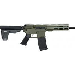 Great Lakes Firearms & Ammo GLFA AR-15 Pistol GL15 300BLK GL15300PBODG 300 AAC 7.5" 30RD Semi-Auto OD Green Threaded Barrel Adjustable Brace
