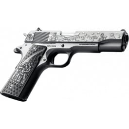 Colt 1911 Remember 9/11 CNCREMEMBER Pistol .45 ACP 5-Inch 7+1 Single Action Engraved Stainless Grips