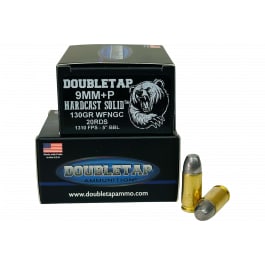 Doubletap Defense DoubleTap Hardcast Solid 9mm Luger 20 Round 130gr Hardcast Solid Cartridges