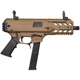 GForce Arms BLADE6, Semi-Auto 9mm Pistol, 1913 Adaptor, 33rd Magazine, 6" Barrel, Accepts Glock Mags, Ambidextrous Controls, Flat Dark Earth