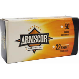 Armscor Armscor 50415 Rimfire 22 Short 29 gr Solid Point - 50rd Box