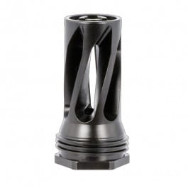 HuxWrx QD 556 Flash Hider 1677 Black with 1/2"-28 tpi Threads,  2.30" OAL & 1.20" Diameter for 5.56x45mm NATO AR-Platform