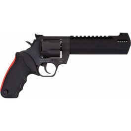 Taurus 2454061RH Raging Hunter  454 Casull 5rd 6.75" Matte Black Oxide Steel Black Rubber with Integrated Red Cushion Insert Grip