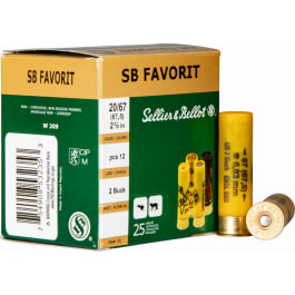 Sellier & Bellot SB20BSA Shotgun 20 Gauge 2.75" Buckshot 2 Shot - 25sh Box