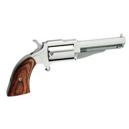NAA 18603 1860 The Earl 3" Single .22 Mag 3" 5 Wood Stainless Revolver