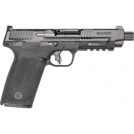 Smith and Wesson M&P 5.7 Semi-Automatic 5.7x28mm Pistol with Manual Safety, 5" Barrel, (2) <em>22</em> Round Magazines - Black - 13347