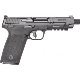 <em>Smith</em> and Wesson M&P 5.7 Semi-Automatic 5.7x28mm Pistol, 5" Barrel, (2) 22 Round Magazines - Black - 13348