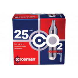 <em>Crosman</em> 2311 Powerlet CO2 Cartridges 12 Grams Stainless 25 Pack