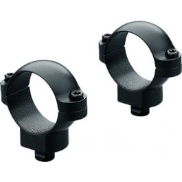 Leupold 49933 Quick Release Scope Ring Set Dual Dovetail High 30mm Tube 0 MOA Matte Black Steel