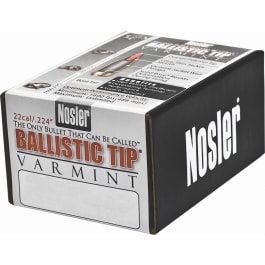 Nosler Nosler 34992 Ballistic Tip Varmint .22 Cal .224 60 gr Spitzer 100 Per Box