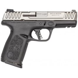 <em>Smith</em> & Wesson SD9 Semi-Automatic 9x19mm Pistol, 4" Barrel, (1) 16 Round Magazine, Black Polymer Frame, Satin Finish Silver Slide - 13931