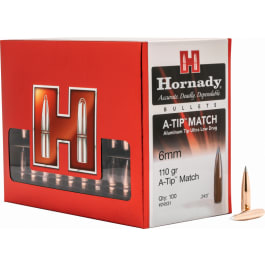 Hornady Hornady 24531 A-Tip Match 6mm .243 110 gr A-Tip Match 100 Per Box