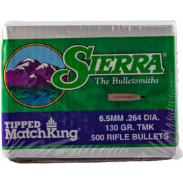 Sierra Sierra 7430C Tipped Matchking 264 Cal .264 130 GR Tipped Matchking 500 Per Box