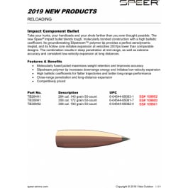 CCI Speer TB308H1 Impact 30 Caliber .308 172 GR Slipstream Polymer Tip 50 Per Box