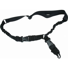 TacFire TacFire SL003B 2 To 1 Point Sling 30"-40" L Adjustable Double Bungee Black Nylon Webbing for Rifle
