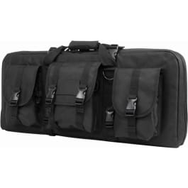 <em>NcStar</em> CVCPD2962B28 <em>VISM</em> Deluxe SubGun <em>Case</em> 28" Black PVC Fabric with Exterior Pockets, Zippers & Padding for 2 AR or AK Pistols