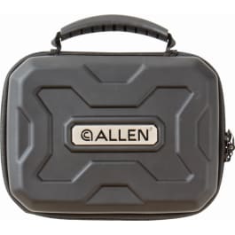 Allen 827 EXO Handgun Case made of Polymer with Black Finish, Molded Carry Handle, Egg <em>Crate</em> Foam & Lockable Zippers 7" x 5.25"