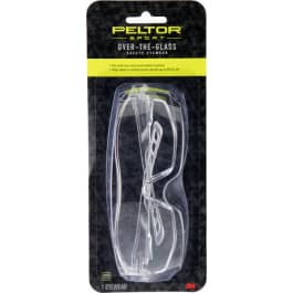 Peltor 47030PEL6 Sport Over the Glass 99.9% UV Rated Polycarbonate Clear Lens with Clear Frame for Adults
